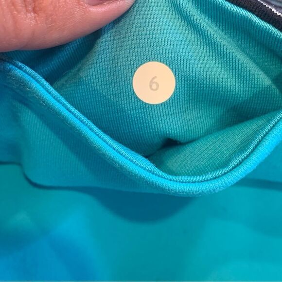 LULULEMON ATHLETICA Wunder Under Tight Space Dye Twist Naval Blue Peacock Size 6 - Picture 10 of 10